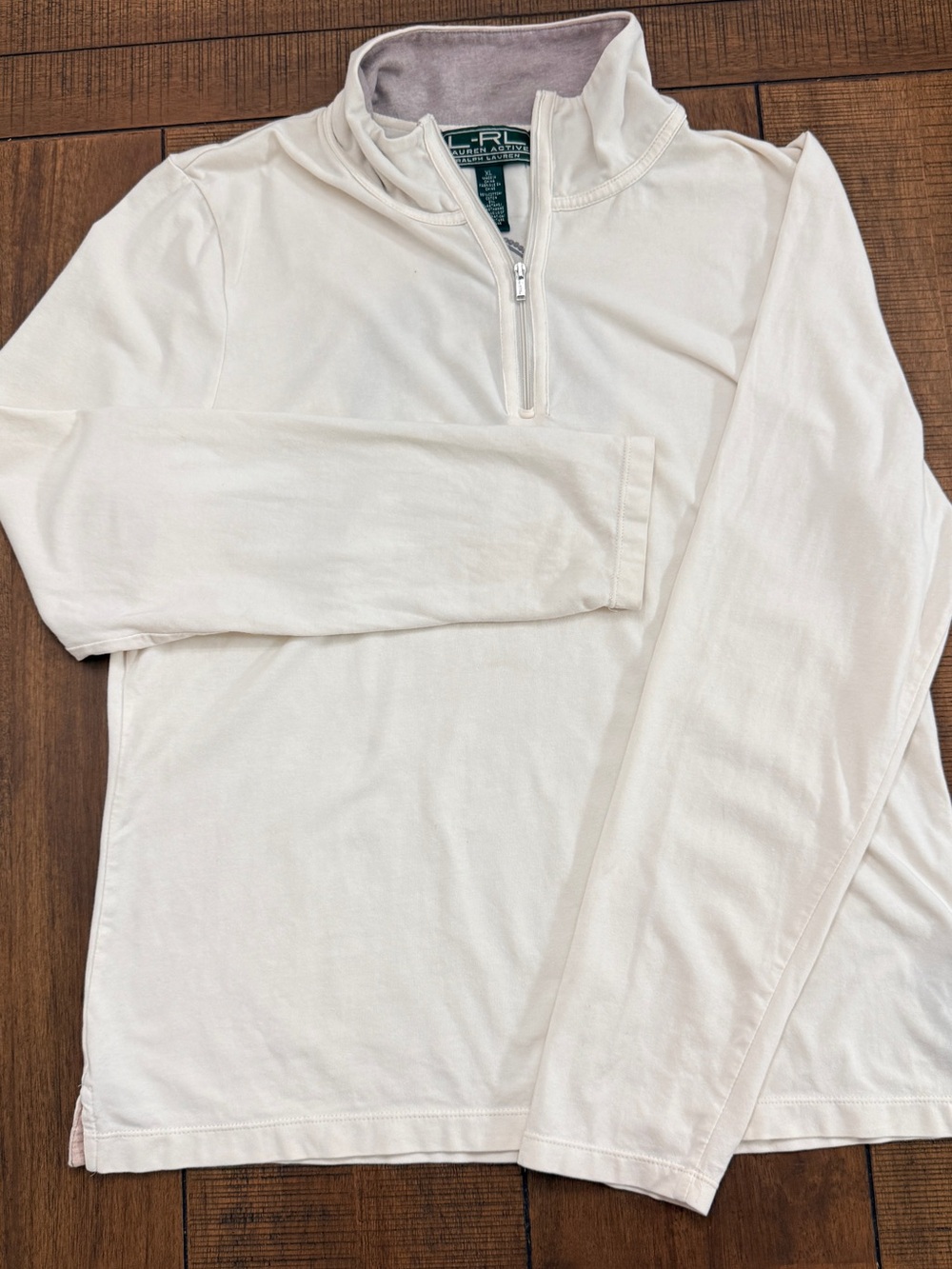 Lauren Ralph Lauren Women's White Solid Knit 1/4 Zip